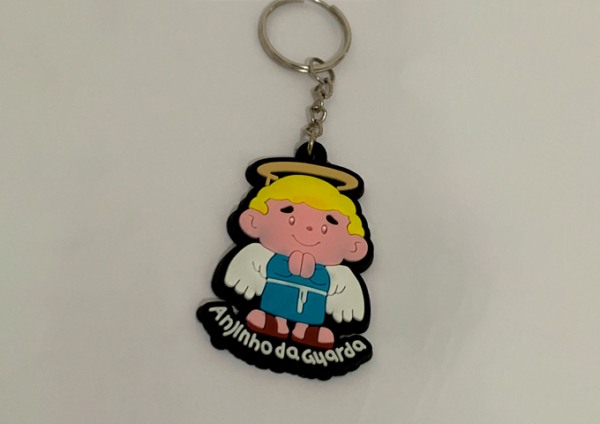 Chaveiro Borracha Anjo da Guarda