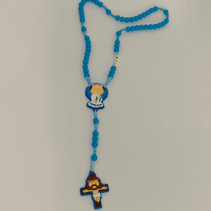 Terço Infantil emborrachado Azul