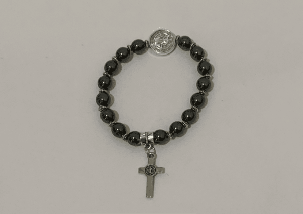 Pulseira com crucifixo e medalha 1503