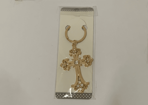 Chaveiro Crucifixo Pedra ao Centro 1259