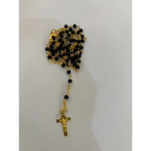 terço Pescoço Preto no Vidro