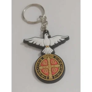 Chaveiro Emborrachado Espírito Santo e São Bento