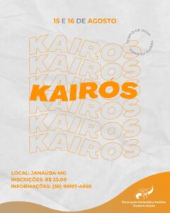 Flyer oficial do evento Kairós em Janaúba – MG/