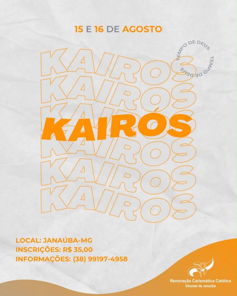 Flyer oficial do evento Kairós em Janaúba – MG/