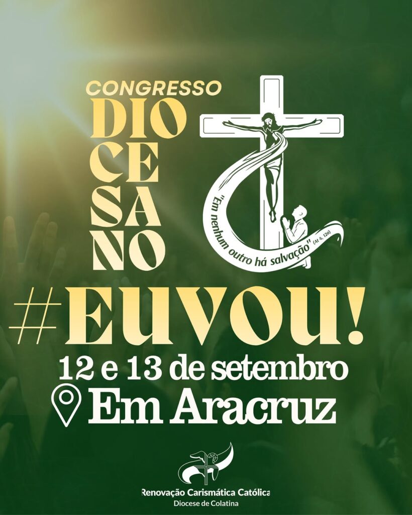 Flyer oficial do evento 16º Congresso Diocesano de Colatina em Aracruz – ES/