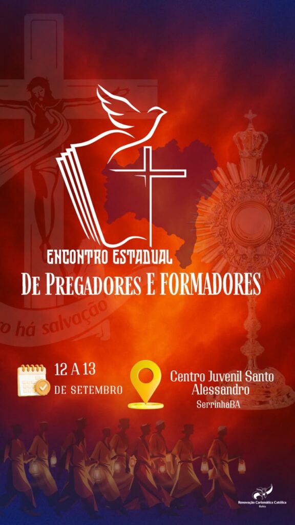Flyer oficial do evento Encontro Estadual de Pregadores e Formadores em Serrinha – BA/