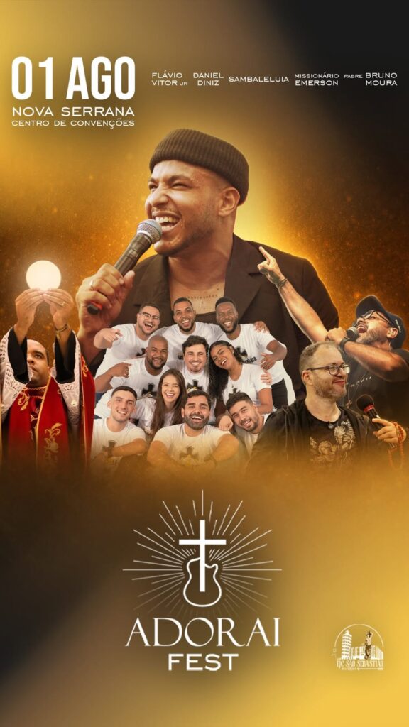 Flyer do Adorai Fest em Nova Serrana/MG