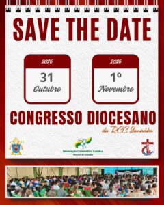 Flyer oficial — Congresso Diocesano da família carismática da diocese de Janaúba