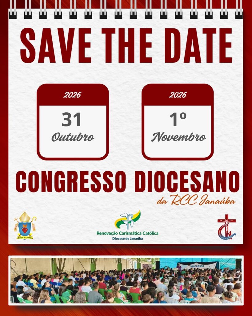 Flyer oficial — Congresso Diocesano da família carismática da diocese de Janaúba