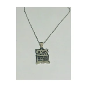 Colar de Aço Inox com Placa