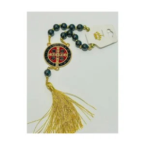 Dezena para Carro de São Bento com Pompom em Tom Dourado
