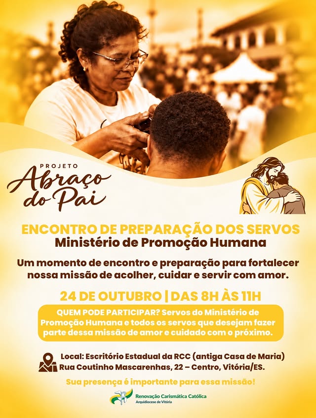 Flyer do Encontro de Preparação dos Servos em Vitória
